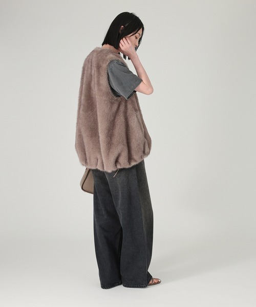 BABYLONE(バビロン)の「【HIKURE】<別注>デニムパンツ(デニムパンツ・レディース・ブラック・23/24/25/26)」の6枚目の写真