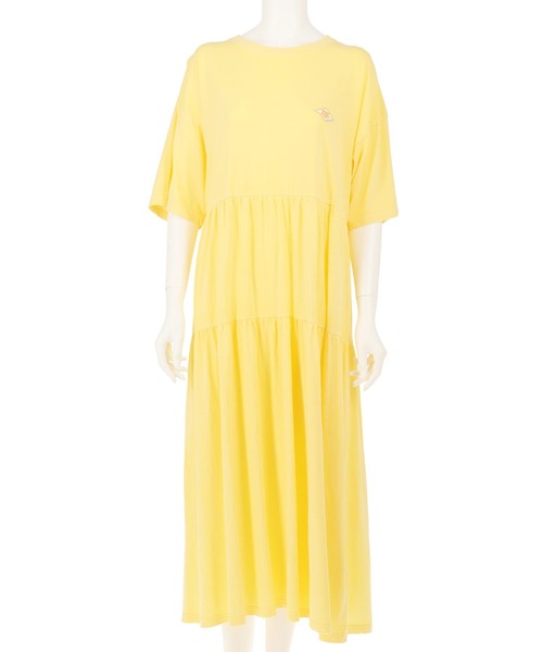 anap mimpi（アナップミンピ）の「ピグメント加工 ティアードロングワンピース（ワンピース・レディース・イエロー/グリーン/ブラック・FREE）」の14枚目の写真