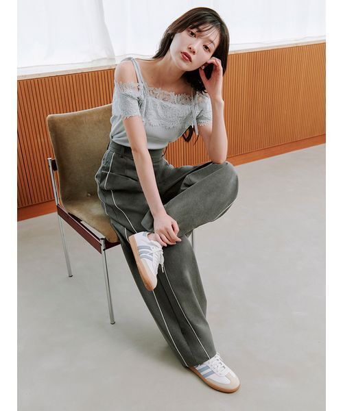 SNIDEL（スナイデル）の「タックラインパンツ（その他パンツ・レディース・ベージュ/グレー/ライトブルー・0/1）」の22枚目の写真