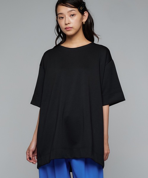 Narcissus(ナルシス)の「【ユニセックスデザイン】オーバーシンプルTシャツ(Tシャツ/カットソー・レディース・ブラック/ホワイト・FREE)」の1枚目の写真