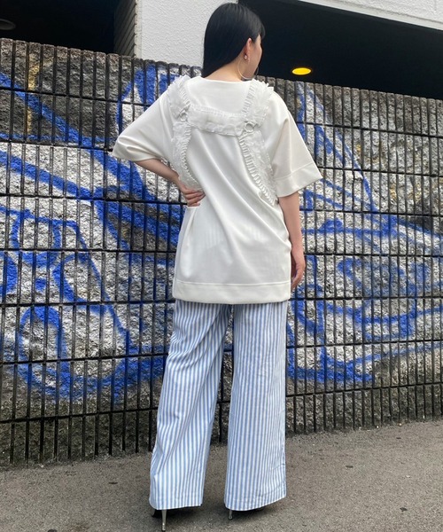 Narcissus(ナルシス)の「【ユニセックスデザイン】オーバーシンプルTシャツ(Tシャツ/カットソー・レディース・ブラック/ホワイト・FREE)」の11枚目の写真