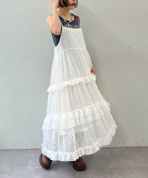 w closet（ダブルクローゼット）の「ドビーティアードキャミ