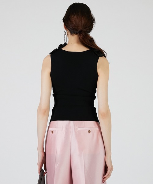 PRANK PROJECT（プランクプロジェクト）の「フリルモチーフニット / Frill Motif Knit（ニット/セーター・レディース・ゴールド/ホワイト/ブラック・FREE）」の15枚目の写真