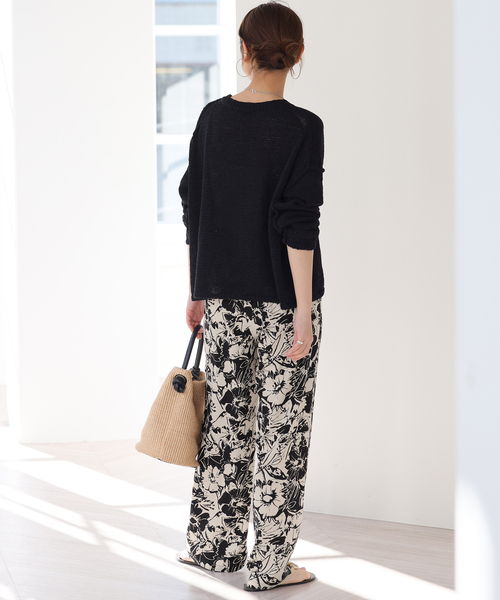 ジャーナルスタンダードレリューム　コントラストフラワープリントパンツ JOURNAL STANDARD relume｜《WEB限定追加4》コントラスト