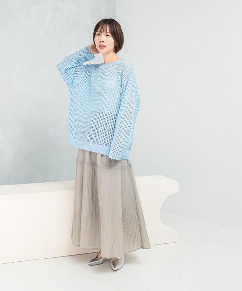 URBAN RESEARCH ROSSO WOMEN（アーバンリサーチ　ロッソ）の「ブライトギャザースカート（スカート・レディース・グレー/ブラウン・FREE）」の3枚目の写真