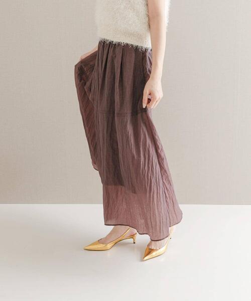 URBAN RESEARCH ROSSO WOMEN（アーバンリサーチ　ロッソ）の「ブライトギャザースカート（スカート・レディース・グレー/ブラウン・FREE）」の12枚目の写真