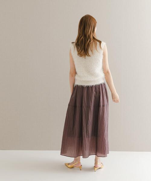 URBAN RESEARCH ROSSO WOMEN（アーバンリサーチ　ロッソ）の「ブライトギャザースカート（スカート・レディース・グレー/ブラウン・FREE）」の15枚目の写真