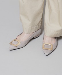 NANO universe | ポインテッドトゥバックルフラットパンプス(パンプス)