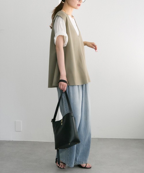 PUAL CE CIN（ピュアルセシン）の「フェイクレザーヴィンテージライクBAG（ショルダーバッグ・レディース・ブラック・FREE）」の15枚目の写真