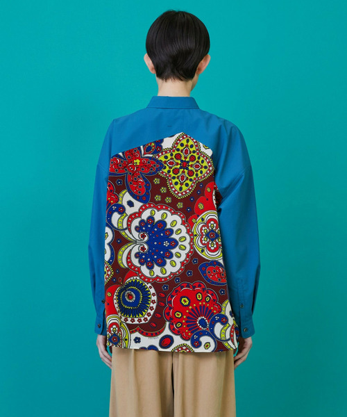 FRAPBOIS（フラボア）の「スカーフル ブラウス（シャツ/ブラウス・レディース・ブラック/ブルー・2/1）」の4枚目の写真