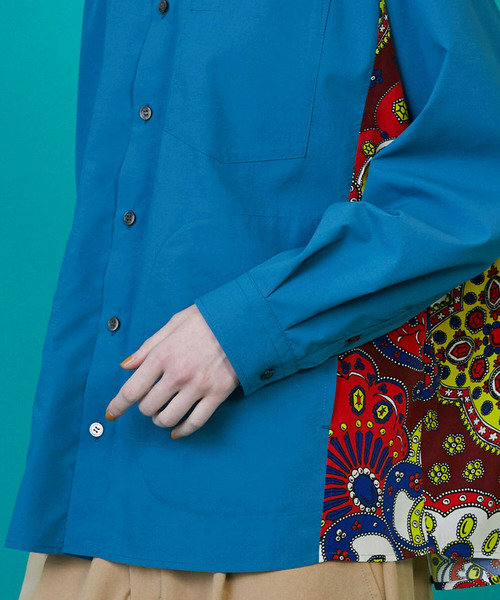 FRAPBOIS（フラボア）の「スカーフル ブラウス（シャツ/ブラウス・レディース・ブラック/ブルー・2/1）」の5枚目の写真