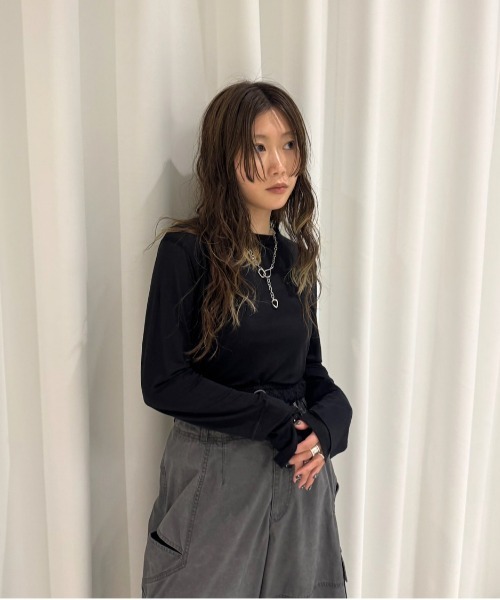 TURN OVER DETAIL TOP（Tシャツ/カットソー）｜Ameri（アメリ