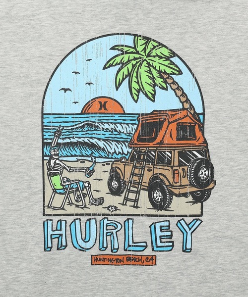 Hurley (ハーレー)の「Hurley/ハーレー プルオーバー パーカー スウェット フーディー バックプリント 裏毛 SWEAT CHILL OUT CAMP HOODIE MCFF252093(パーカー・メンズ・グレー/ブラック・L/M)」の9枚目の写真