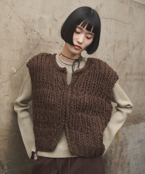 セール】ハンドニットローゲージベスト（ベスト）｜AIC.（エーアイシー