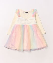 Crescent（クレッセント）の「チュール切替爆温裏起毛ワンピース（ワンピース・キッズ）」