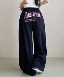 バックロゴスウェットワイドパンツ