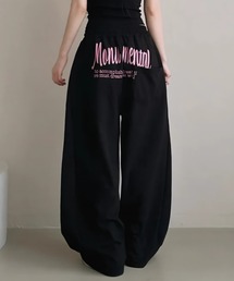 バックロゴスウェットワイドパンツ