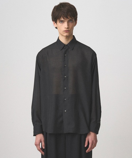 Juha(ユハ)の「SHEER LIGHT SHIRT(シャツ/ブラウス・メンズ・ブラック/サックスブルー/ホワイト・3/4)」の2枚目の写真