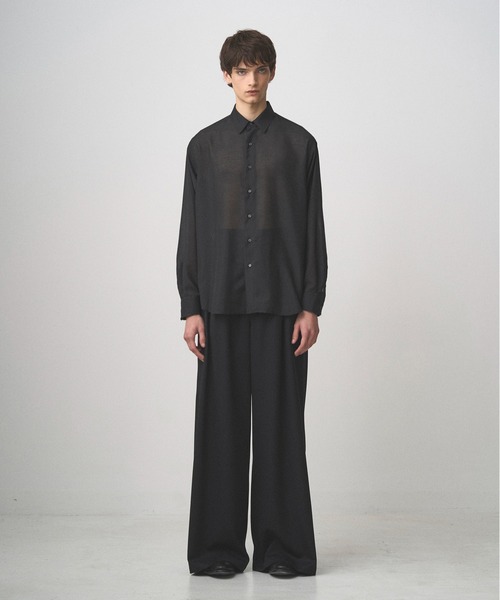 Juha(ユハ)の「SHEER LIGHT SHIRT(シャツ/ブラウス・メンズ・ブラック/サックスブルー/ホワイト・3/4)」の6枚目の写真