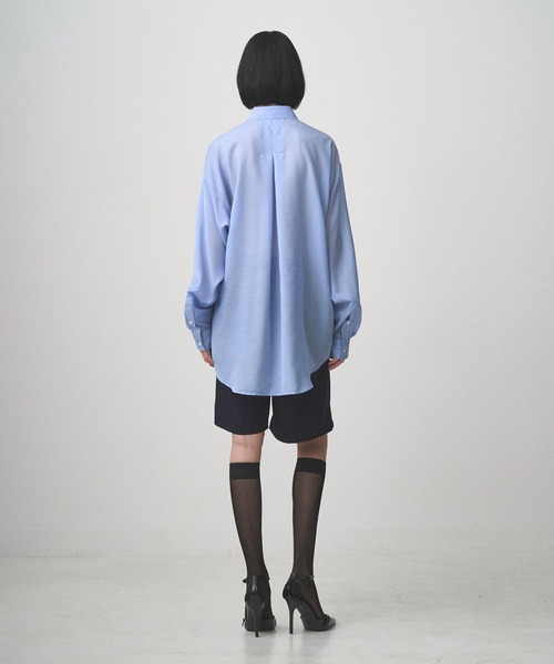 Juha(ユハ)の「SHEER LIGHT SHIRT(シャツ/ブラウス・メンズ・ブラック/サックスブルー/ホワイト・3/4)」の12枚目の写真
