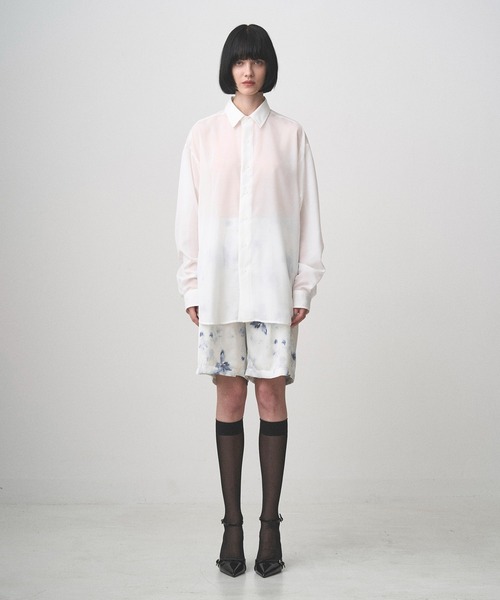 Juha(ユハ)の「SHEER LIGHT SHIRT(シャツ/ブラウス・メンズ・ブラック/サックスブルー/ホワイト・3/4)」の13枚目の写真