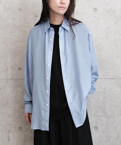 Juha(ユハ)の「SHEER LIGHT SHIRT(シャツ/ブラウス・メンズ・ブラック/サックスブルー/ホワイト・3/4)」の17枚目の写真