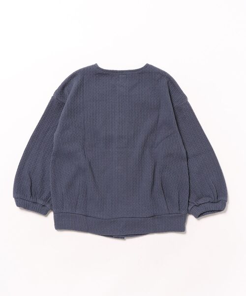 HAKKA KIDS（ハッカキッズ）の「トリコロールリボンカーディガン（カーディガン/ボレロ・キッズ・ネイビー/キナリ・110cm/120cm/130cm/100cm）」の3枚目の写真