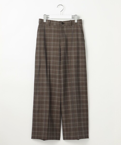 自由区(ジユウク)の「TRギャバ裏起毛チェック柄ワイド パンツ(その他パンツ・レディース・ブラウン系4/グレー系4・40/38/42/36)」の7枚目の写真