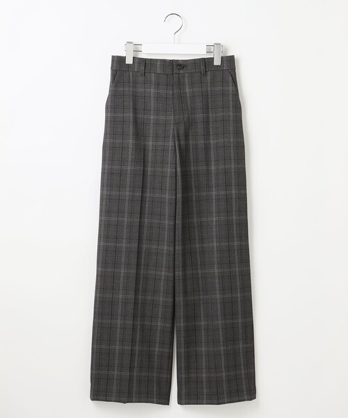 自由区(ジユウク)の「TRギャバ裏起毛チェック柄ワイド パンツ(その他パンツ・レディース・ブラウン系4/グレー系4・40/38/42/36)」の8枚目の写真