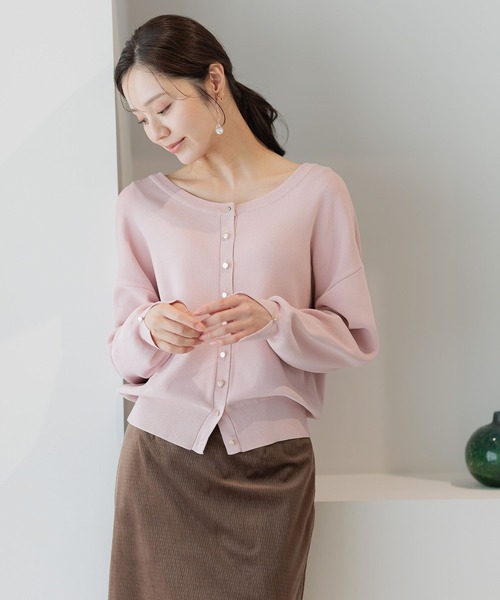 Andemiu（アンデミュウ）の「2WAYキンボタンカーディガン591951（カーディガン/ボレロ・レディース・アイボリー/ブラック/ピンク/ボルドー・FREE）」の11枚目の写真