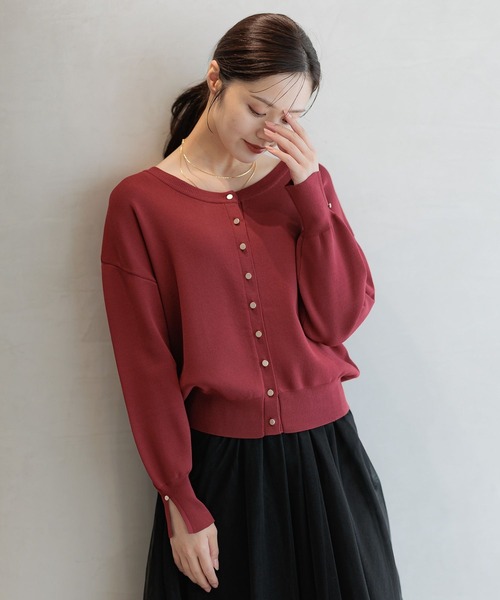 Andemiu（アンデミュウ）の「2WAYキンボタンカーディガン591951（カーディガン/ボレロ・レディース・アイボリー/ブラック/ピンク/ボルドー・FREE）」の16枚目の写真