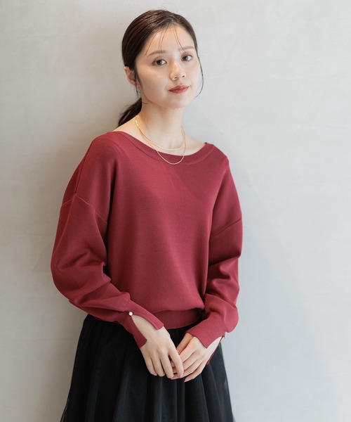 Andemiu（アンデミュウ）の「2WAYキンボタンカーディガン591951（カーディガン/ボレロ・レディース・アイボリー/ブラック/ピンク/ボルドー・FREE）」の17枚目の写真