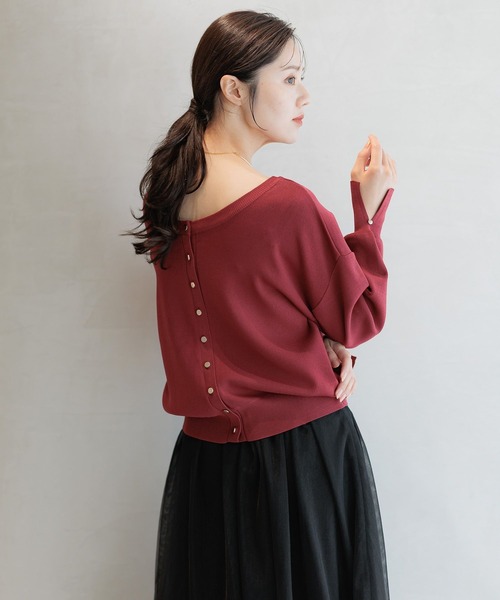 Andemiu（アンデミュウ）の「2WAYキンボタンカーディガン591951（カーディガン/ボレロ・レディース・アイボリー/ブラック/ピンク/ボルドー・FREE）」の19枚目の写真