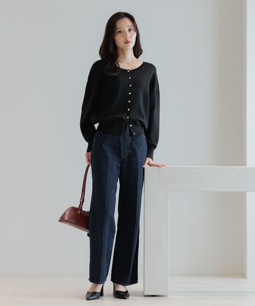 Andemiu（アンデミュウ）の「2WAYキンボタンカーディガン591951（カーディガン/ボレロ・レディース・アイボリー/ブラック/ピンク/ボルドー・FREE）」の21枚目の写真