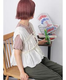 ehka sopo（エヘカソポ）の「◎リボンノースリブラウス（シャツ/ブラウス）」