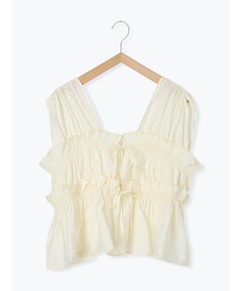 ehka sopo（エヘカソポ）の「◎リボンノースリブラウス（シャツ/ブラウス・レディース・キナリ/ブラウン/ブラック・F）」の11枚目の写真