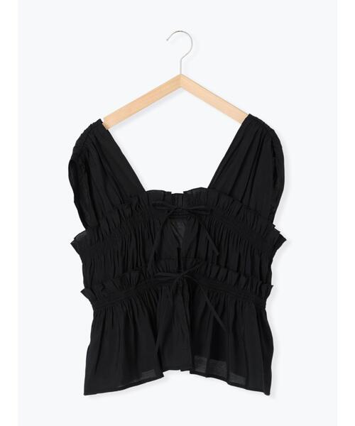 ehka sopo（エヘカソポ）の「◎リボンノースリブラウス（シャツ/ブラウス・レディース・キナリ/ブラウン/ブラック・F）」の13枚目の写真