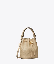 TORY BURCH（トリーバーチ）の「Tモノグラム ペブルド ミニバケットバッグ（ショルダーバッグ）」