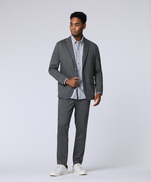 Psycho Bunny（サイコバニー）の「RENU モクロディニット調 セットアップジャケット（テーラードジャケット・メンズ・チャコールグレー/ネイビー・LL/LARGE/MEDIUM）」の7枚目の写真