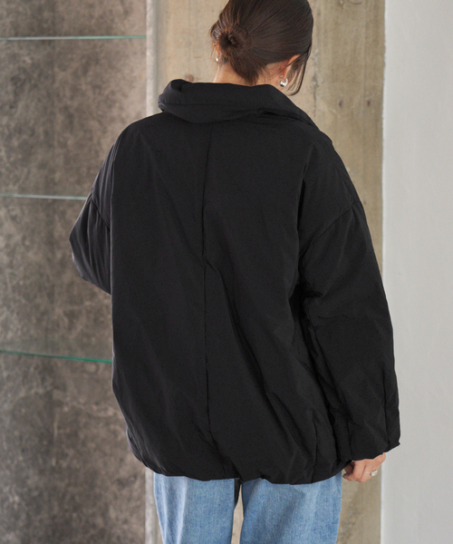 IENA 撥水テイラーコクーンダウン　ブラック34 追加2》ARTIROSA撥水テイラーコクーンダウン（ダウンジャケット