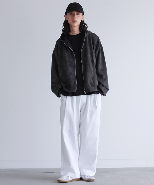 セール】【セットアップ対応】『ピグメント風ジップアップパーカー