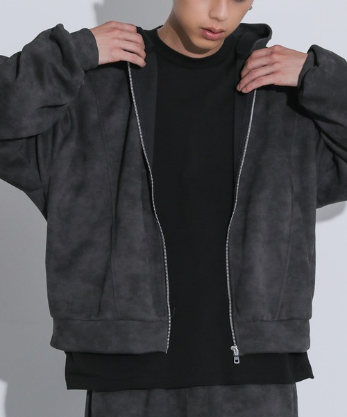 セットアップ対応】『ピグメント風ジップアップパーカー』（パーカー