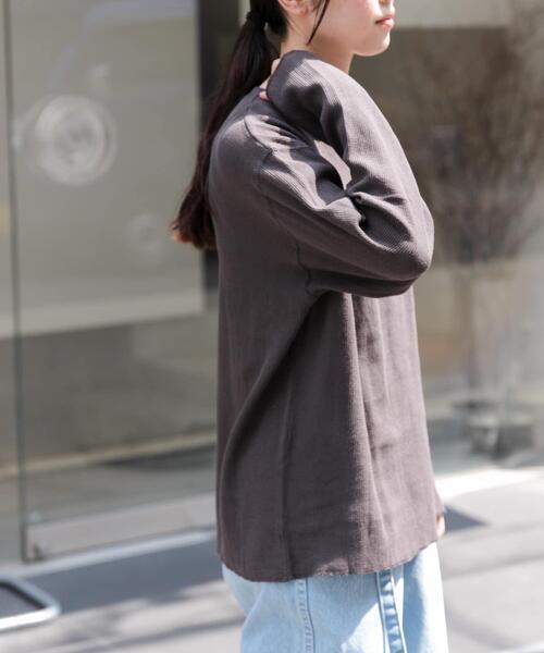 FORK&SPOON(フォークアンドスプーン)の「FORK&SPOON メッシュロングスリーブプルオーバー(Tシャツ/カットソー・レディース・ネイビー/アイボリー/チャコールグレー・1)」の18枚目の写真