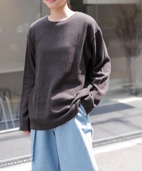 FORK&SPOON(フォークアンドスプーン)の「FORK&SPOON メッシュロングスリーブプルオーバー(Tシャツ/カットソー・レディース・ネイビー/アイボリー/チャコールグレー・1)」の19枚目の写真