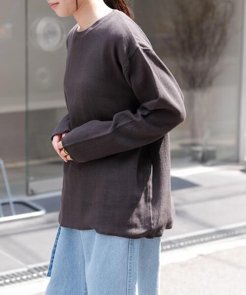 FORK&SPOON(フォークアンドスプーン)の「FORK&SPOON メッシュロングスリーブプルオーバー(Tシャツ/カットソー・レディース・ネイビー/アイボリー/チャコールグレー・1)」の20枚目の写真