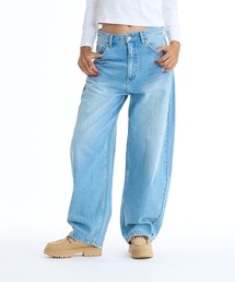 MOOD /ロキシーバレルレッグハイウエストデニムパンツ