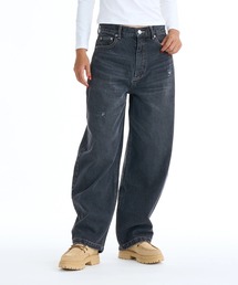 MOOD /ロキシーバレルレッグハイウエストデニムパンツ