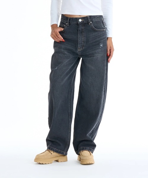 ROXY(ロキシー)の「MOOD /ロキシーバレルレッグハイウエストデニムパンツ(デニムパンツ・レディース・ブラック/ブルー・MEDIUM/LARGE/SMALL)」の4枚目の写真