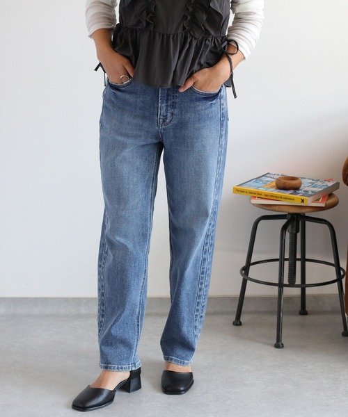 cepo（セポ）の「STREAMデニムパンツ〈クロップド / 丈短め〉（デニムパンツ・レディース・ブルー系2/ブルー系3・L/M/S）」の17枚目の写真