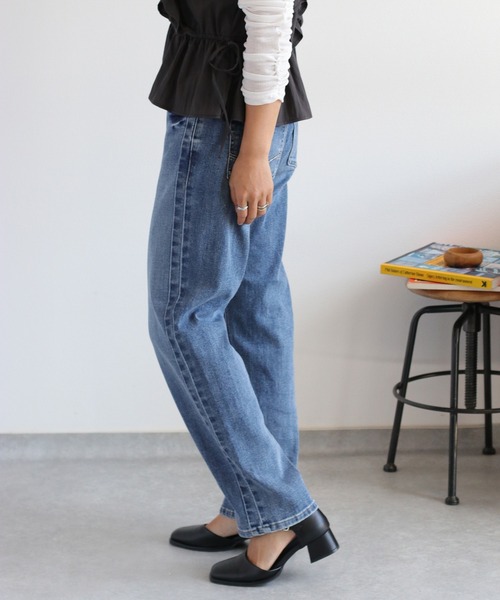 cepo（セポ）の「STREAMデニムパンツ〈クロップド / 丈短め〉（デニムパンツ・レディース・ブルー系2/ブルー系3・L/M/S）」の18枚目の写真